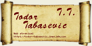 Todor Tabašević vizit kartica